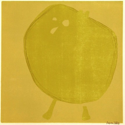 o. T., 
Holzschnitt, 2006, 42 x 42 cm